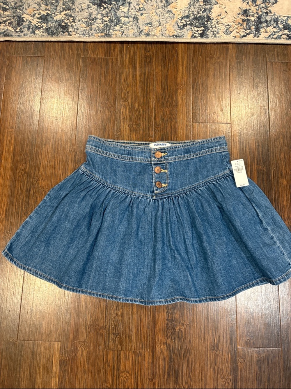 NWT Old Navy Blue Denim Button-Front Skirt